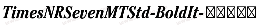 TimesNRSevenMTStd-BoldIt字体转换