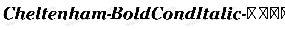 Cheltenham-BoldCondItalic字体转换