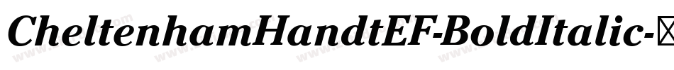 CheltenhamHandtEF-BoldItalic字体转换
