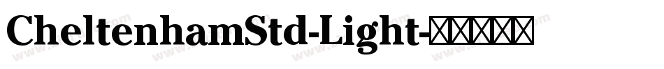 CheltenhamStd-Light字体转换