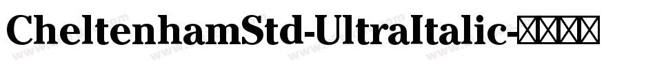 CheltenhamStd-UltraItalic字体转换