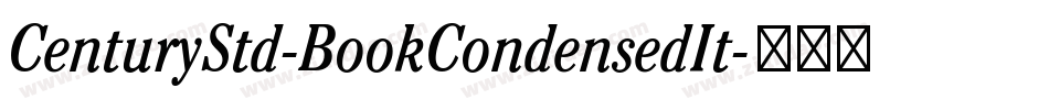 CenturyStd-BookCondensedIt字体转换