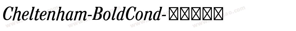 Cheltenham-BoldCond字体转换