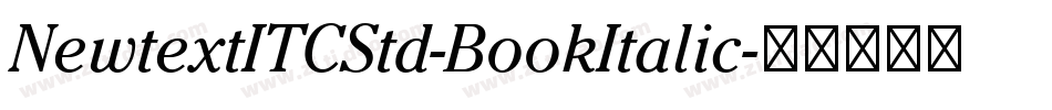 NewtextITCStd-BookItalic字体转换