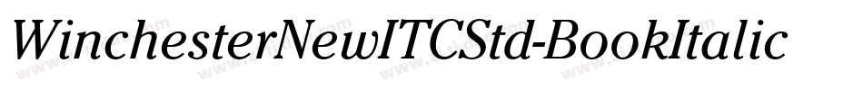 WinchesterNewITCStd-BookItalic字体转换