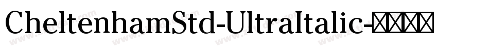 CheltenhamStd-UltraItalic字体转换