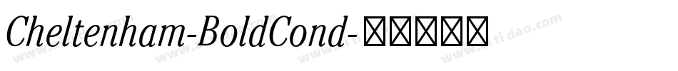 Cheltenham-BoldCond字体转换