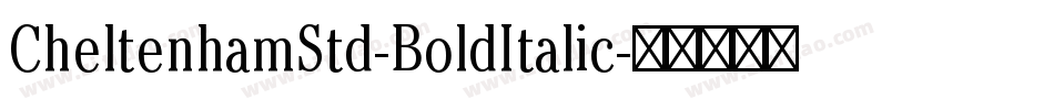 CheltenhamStd-BoldItalic字体转换