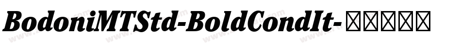 BodoniMTStd-BoldCondIt字体转换