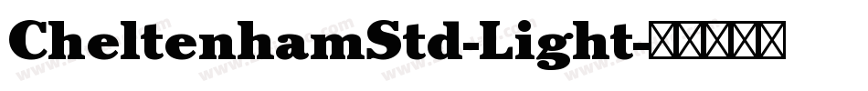 CheltenhamStd-Light字体转换