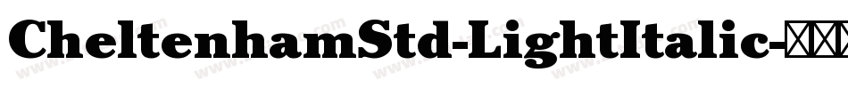 CheltenhamStd-LightItalic字体转换