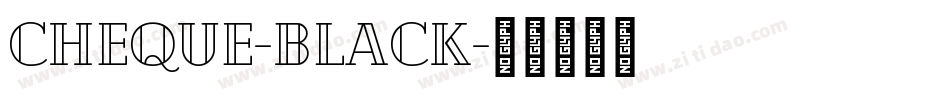 Cheque-Black字体转换