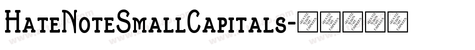 HateNoteSmallCapitals字体转换