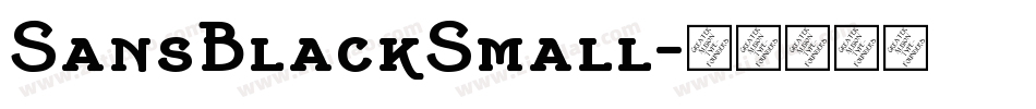 SansBlackSmall字体转换
