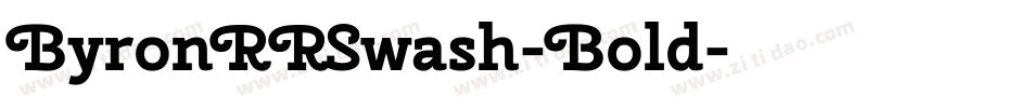 ByronRRSwash-Bold字体转换