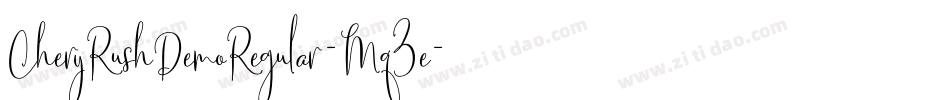 CheryRushDemoRegular-MqZe字体转换