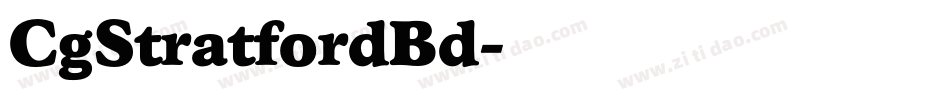 CgStratfordBd字体转换