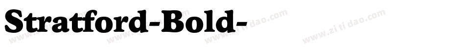 Stratford-Bold字体转换