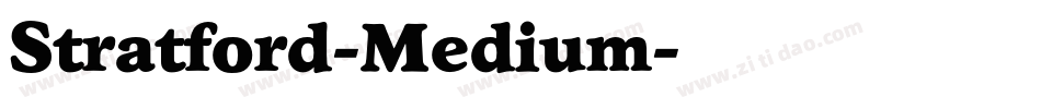 Stratford-Medium字体转换