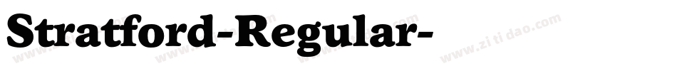 Stratford-Regular字体转换
