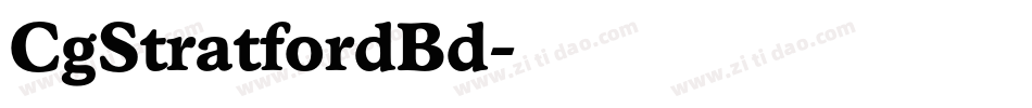 CgStratfordBd字体转换