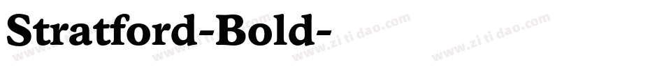 Stratford-Bold字体转换