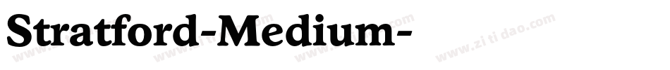 Stratford-Medium字体转换