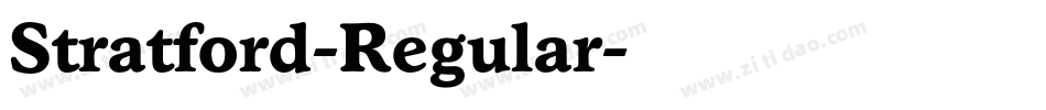 Stratford-Regular字体转换