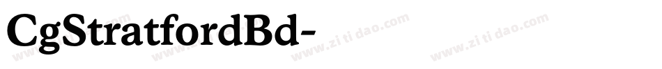 CgStratfordBd字体转换