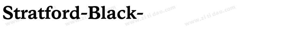 Stratford-Black字体转换