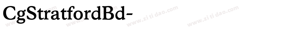 CgStratfordBd字体转换