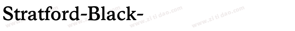 Stratford-Black字体转换