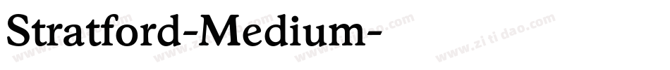 Stratford-Medium字体转换