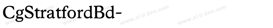 CgStratfordBd字体转换
