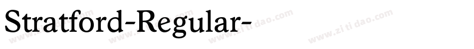 Stratford-Regular字体转换