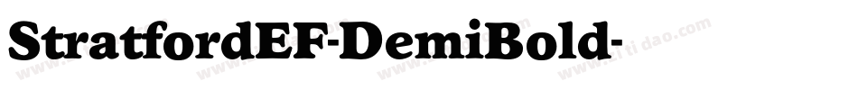 StratfordEF-DemiBold字体转换