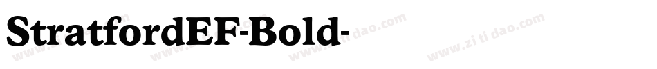 StratfordEF-Bold字体转换