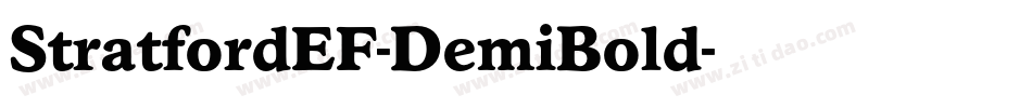 StratfordEF-DemiBold字体转换