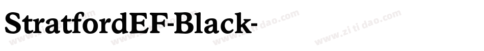 StratfordEF-Black字体转换