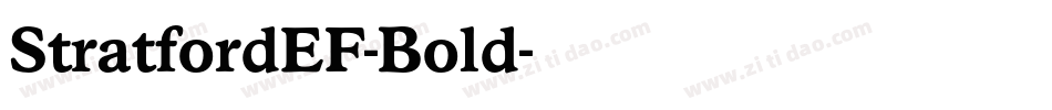 StratfordEF-Bold字体转换