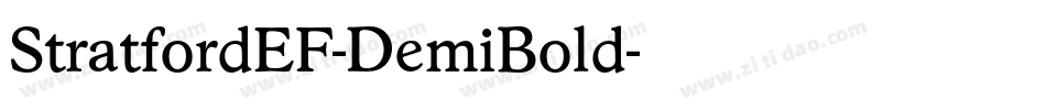 StratfordEF-DemiBold字体转换