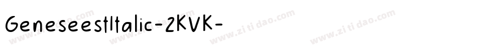 GeneseestItalic-2KVK字体转换