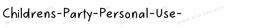 Childrens-Party-Personal-Use字体转换