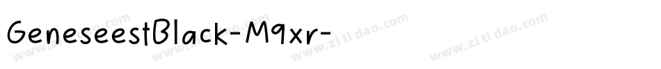 GeneseestBlack-M9xr字体转换