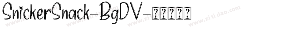 SnickerSnack-BgDV字体转换
