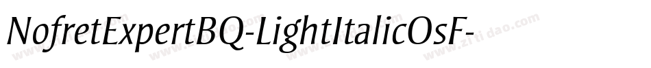 NofretExpertBQ-LightItalicOsF字体转换