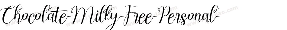 Chocolate-Milky-Free-Personal字体转换