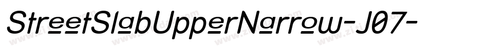 StreetSlabUpperNarrow-J07字体转换
