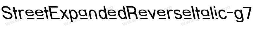StreetExpandedReverseItalic-g7p字体转换
