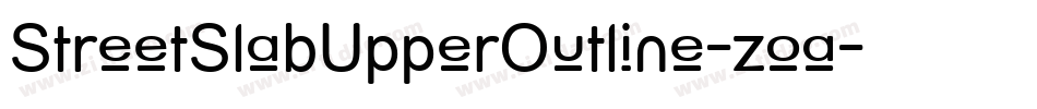 StreetSlabUpperOutline-zoa字体转换